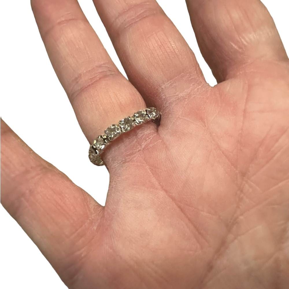 Flexible Diamond Rhinestone Band Ring - Picture 3 of 6